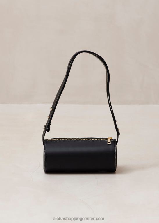 i - črna usnjena torbica ženske Alohas 0D4R81143