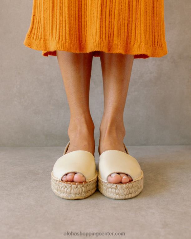 ibize - bele usnjene espadrile ženske Alohas 0D4R8410