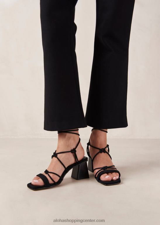 icicle - črni semišni sandali ženske Alohas 0D4R8321