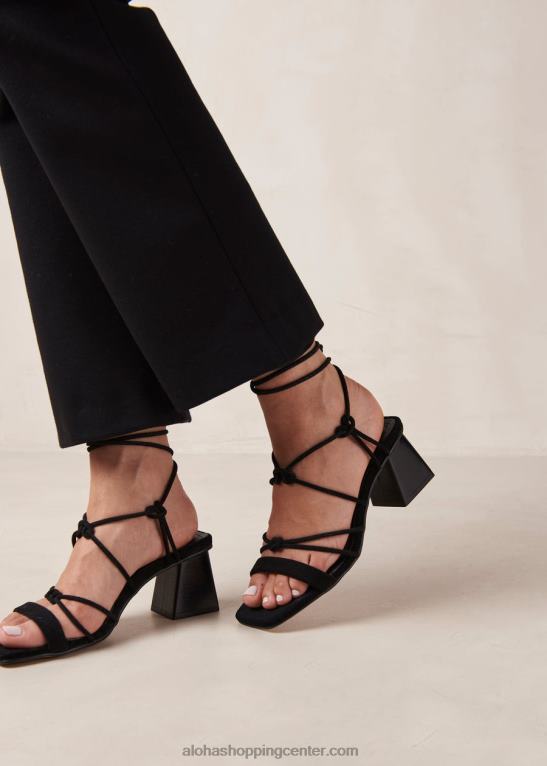 icicle - črni semišni sandali ženske Alohas 0D4R8321