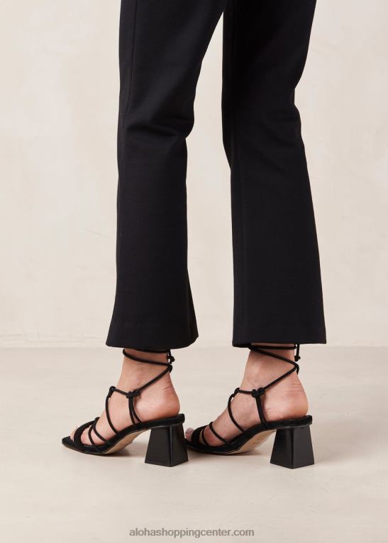 icicle - črni semišni sandali ženske Alohas 0D4R8321