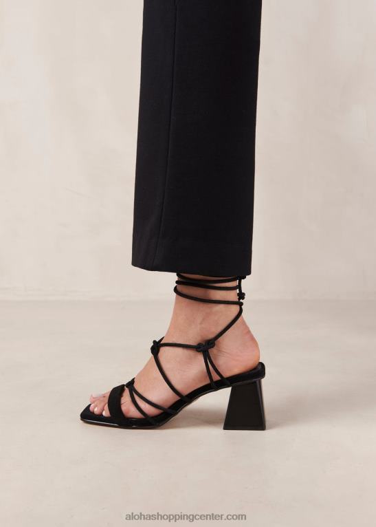 icicle - črni semišni sandali ženske Alohas 0D4R8321