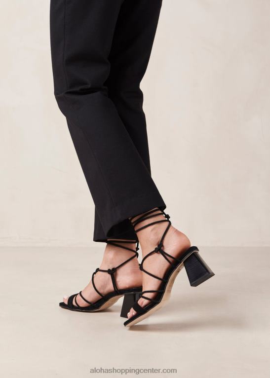 icicle - črni semišni sandali ženske Alohas 0D4R8321