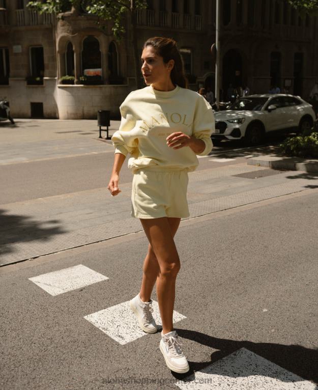 iconica - rumene bombažne kratke hlače ženske Alohas 0D4R8978