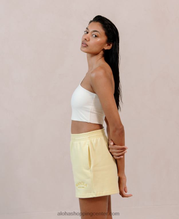 iconica - rumene bombažne kratke hlače ženske Alohas 0D4R8978
