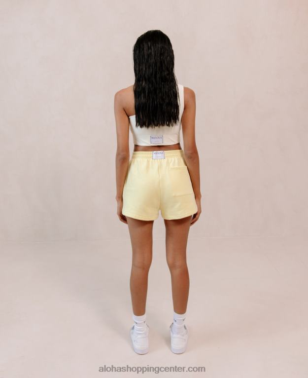 iconica - rumene bombažne kratke hlače ženske Alohas 0D4R8978