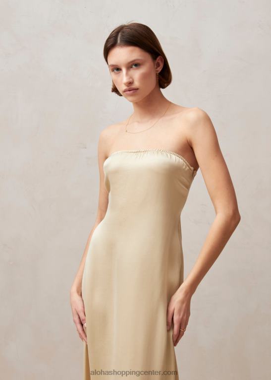 ilia - bež maxi obleka ženske Alohas 0D4R8599