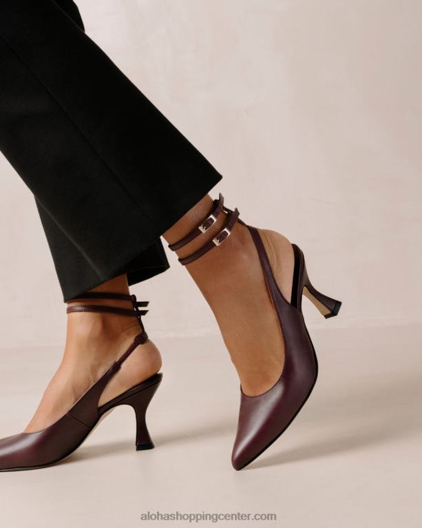 louise - rdeče usnjene copate ženske Alohas 0D4R862