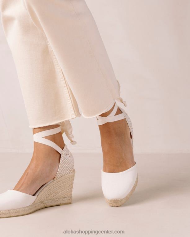 clara by day - bele platnene espadrile ženske Alohas 0D4R8436