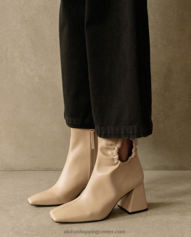 pigment - bež veganski usnjeni škornji ženske Alohas 0D4R8317