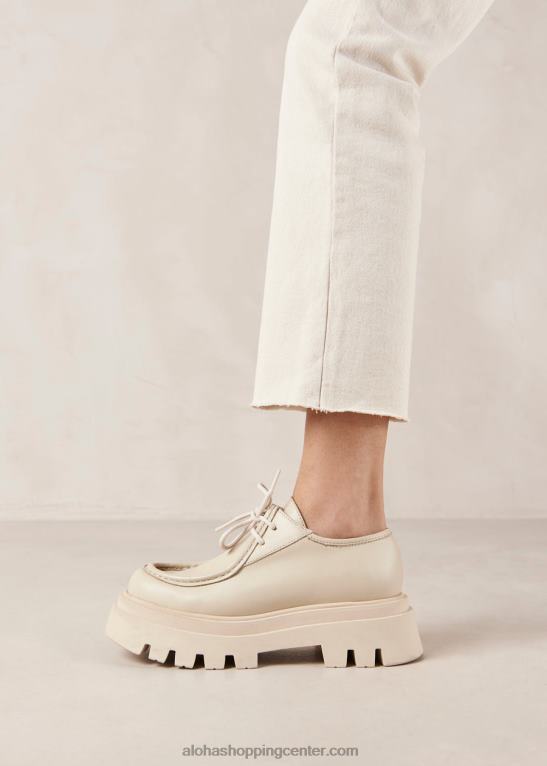 tycoon - beli usnjeni loaferji ženske Alohas 0D4R8153