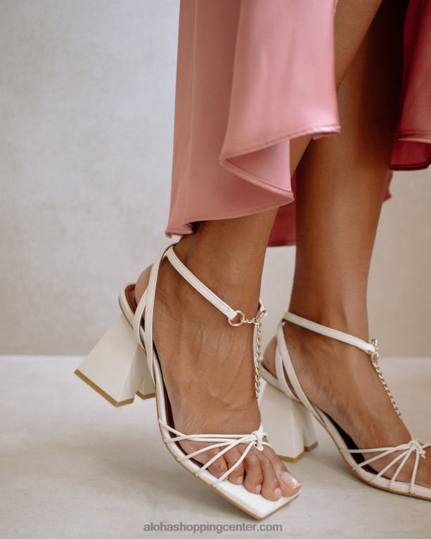 cactus - beli usnjeni sandali ženske Alohas 0D4R8472