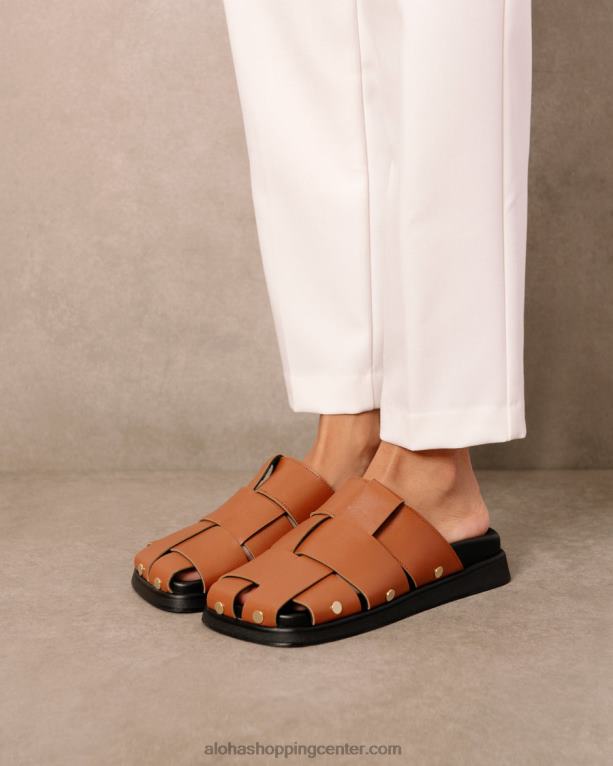 stuart - rjave usnjene mule ženske Alohas 0D4R8531