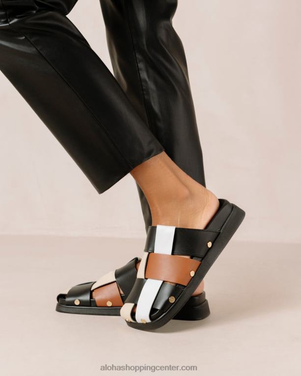 stuart - večbarvne usnjene mule ženske Alohas 0D4R8532