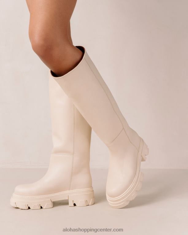 katiuska - beli usnjeni škornji ženske Alohas 0D4R896