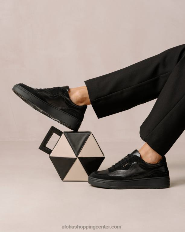 tb.87 - črne usnjene superge ženske Alohas 0D4R867