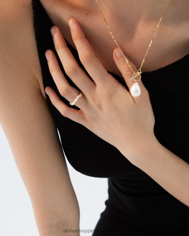 biserna verižica - zlat biserni prstan ženske Alohas 0D4R81135