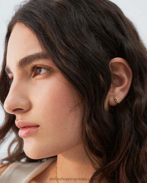 dragulj - modri uhani s čepki ženske Alohas 0D4R81086