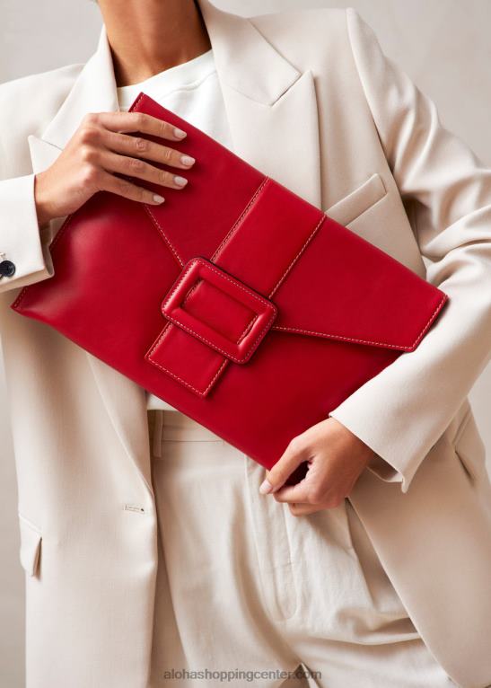 e - rdeča usnjena torbica ženske Alohas 0D4R81212