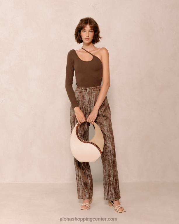 o venti indo - bela in bež usnjena torba ženske Alohas 0D4R81037