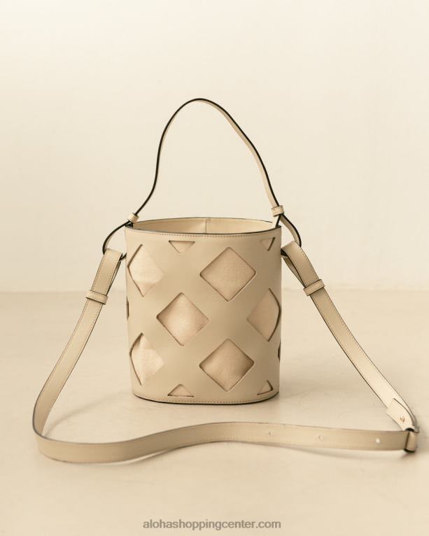 the u venti waffle - bela usnjena torbica ženske Alohas 0D4R81156