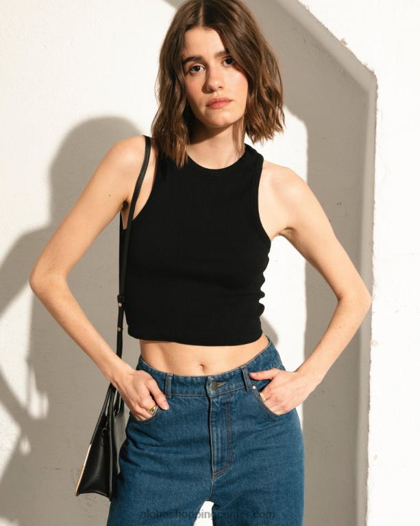 dvig - črn bombažni top ženske Alohas 0D4R8853