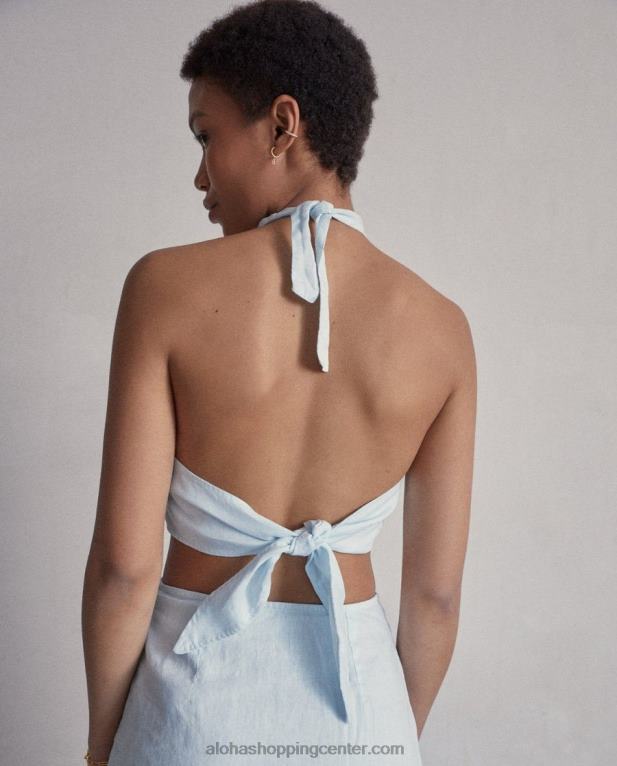 poezija - modri platneni vrh ženske Alohas 0D4R8948