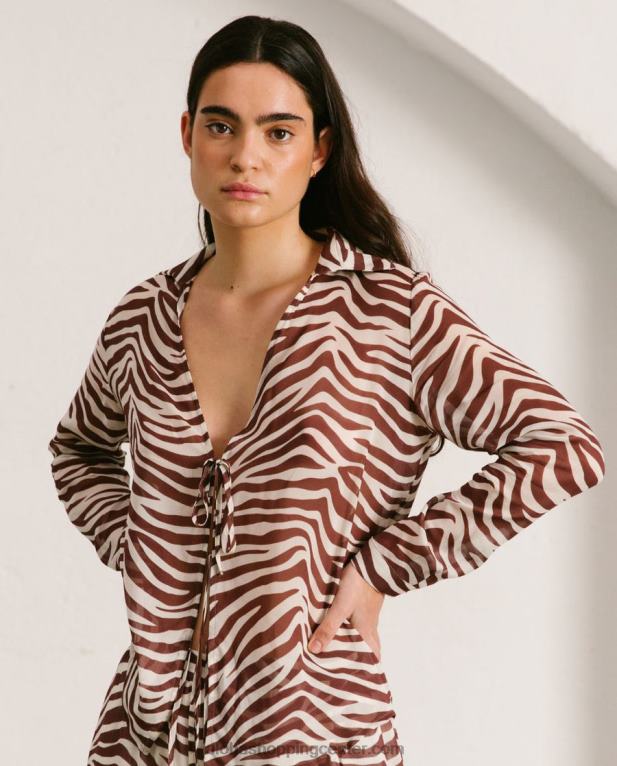 govorice - rjav in bel vrh ženske Alohas 0D4R81010