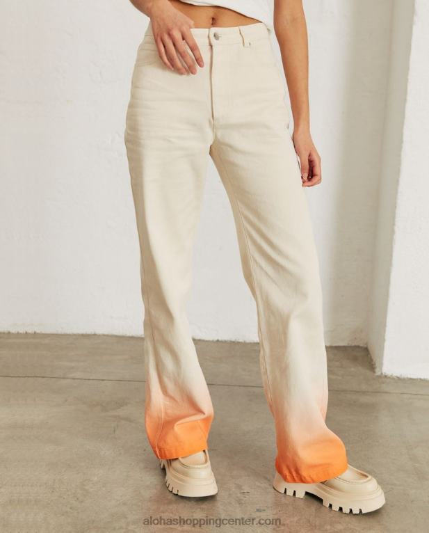 monday degrade - bele in oranžne kavbojke ženske Alohas 0D4R8815