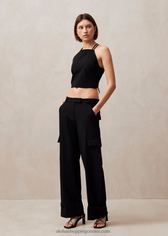 rita - črne cargo hlače ženske Alohas 0D4R8610