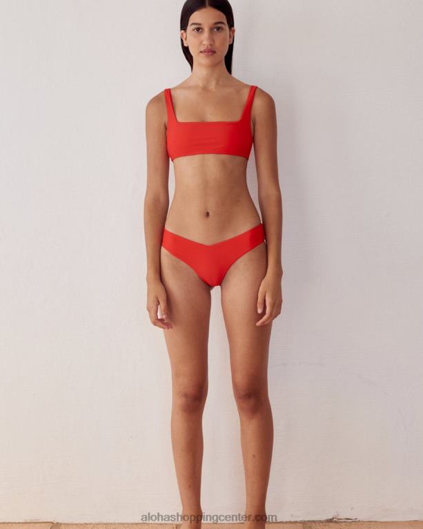 športna popestritev - rdeč econyl bikini zgornji del ženske Alohas 0D4R8938