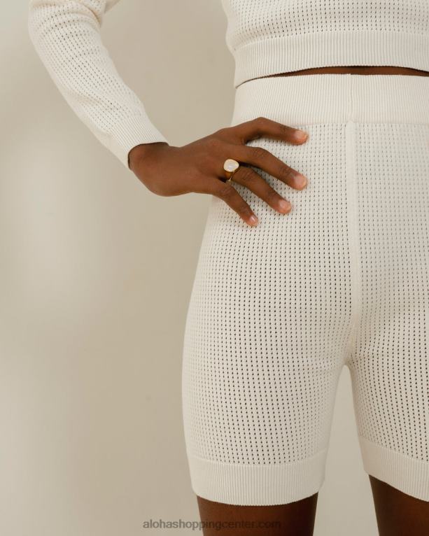 novinec - bele pletene kratke hlače ženske Alohas 0D4R8801
