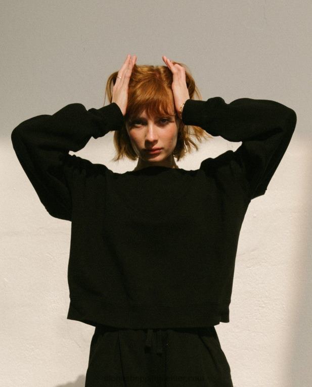 doppio - črn bombažni vrh ženske Alohas 0D4R81001