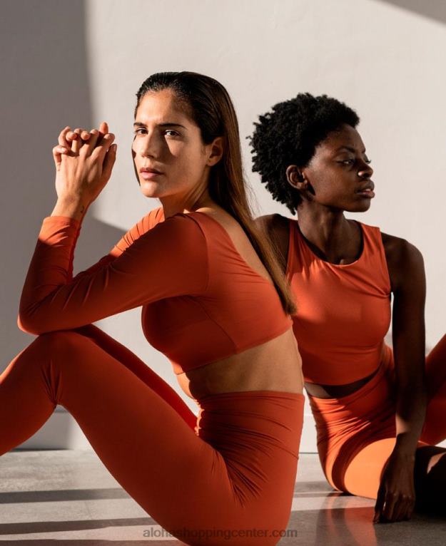 jedro - oranžen riad crop top ženske Alohas 0D4R8896