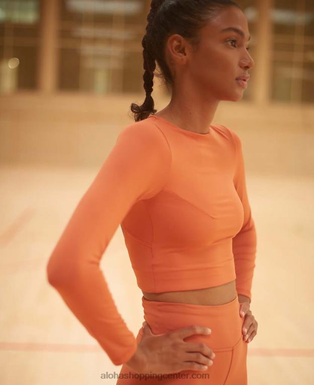 jedro - oranžna majica z dolgimi rokavi ženske Alohas 0D4R8664