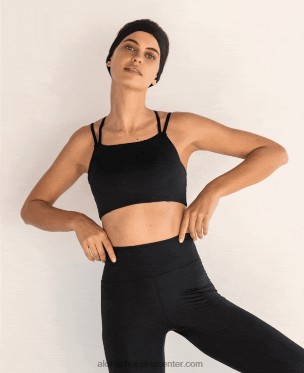 prekrižan hrbet - črn vrh ženske Alohas 0D4R8651