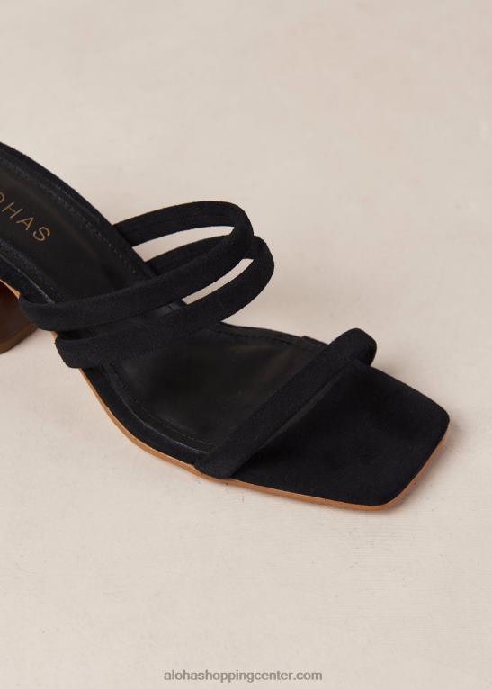 indiana - črni semišni sandali ženske Alohas 0D4R8186