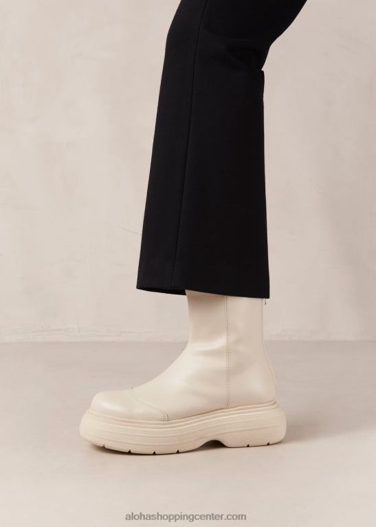 ink - beli veganski usnjeni škornji ženske Alohas 0D4R8270