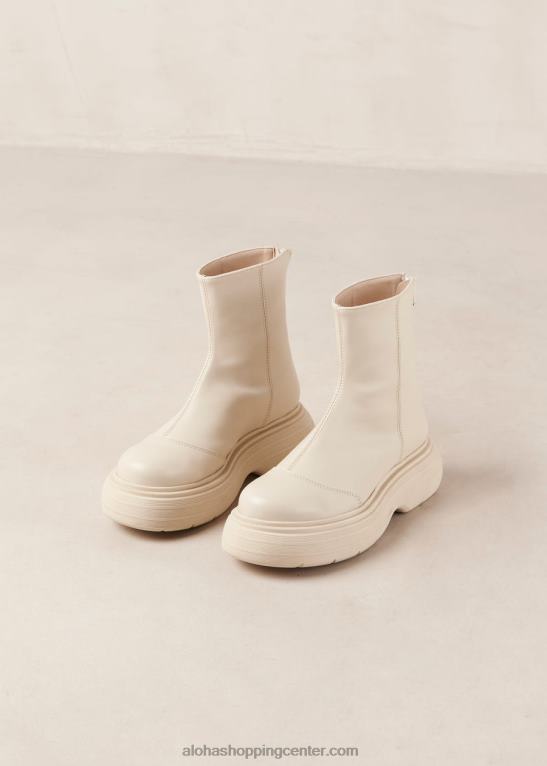 ink - beli veganski usnjeni škornji ženske Alohas 0D4R8270