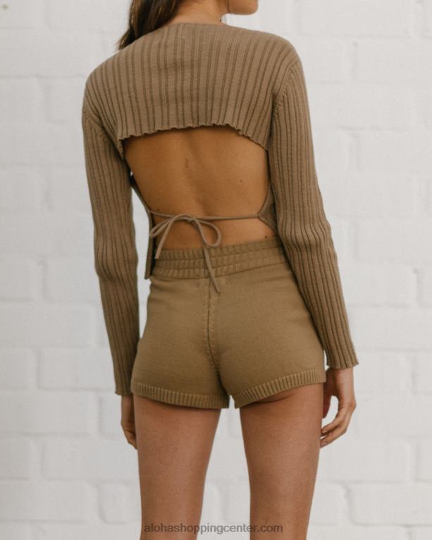 iskren - rjav pleten vrh ženske Alohas 0D4R8684