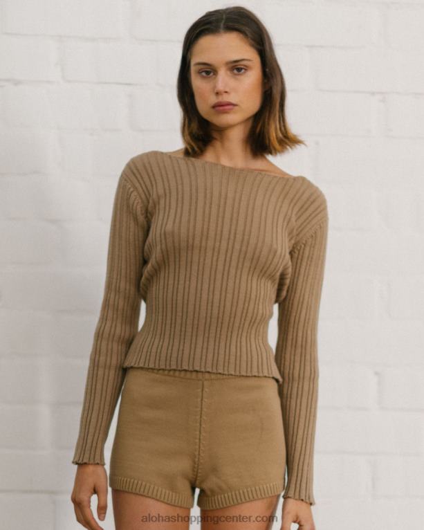 iskren - rjav pleten vrh ženske Alohas 0D4R8684