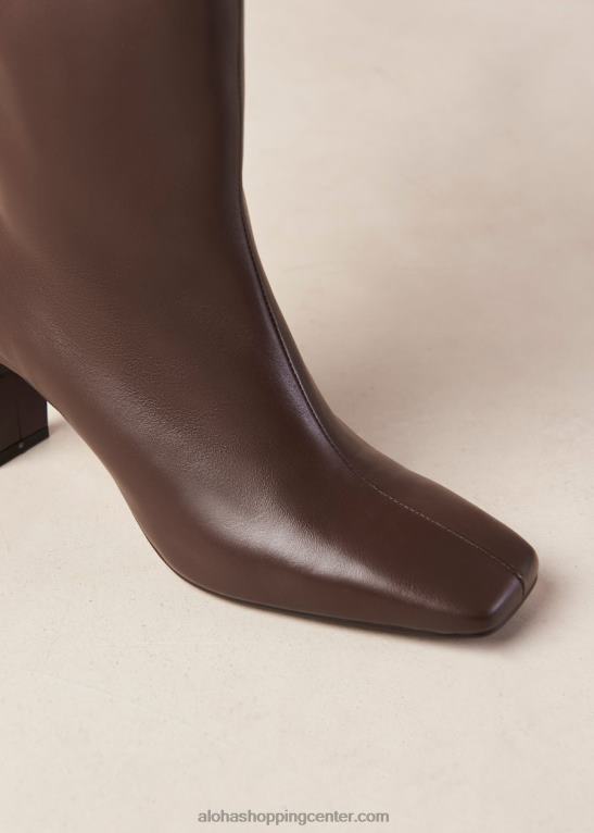 isobel - beli usnjeni škornji ženske Alohas 0D4R8275