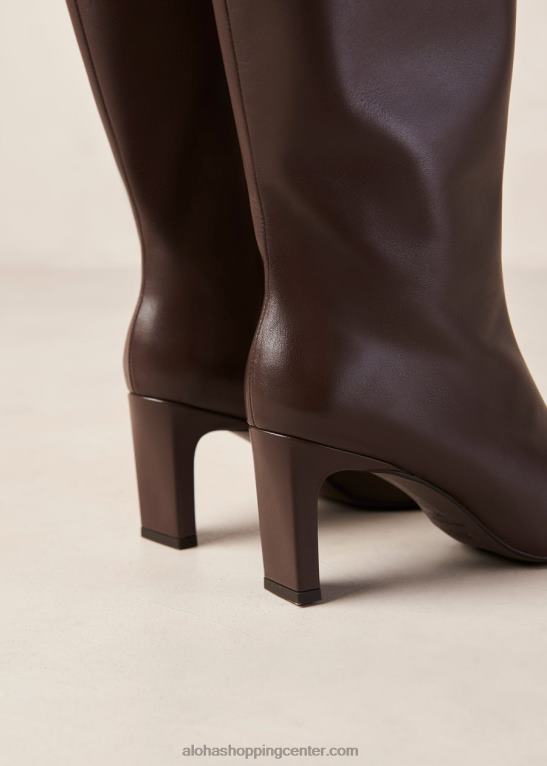 isobel - beli usnjeni škornji ženske Alohas 0D4R8275