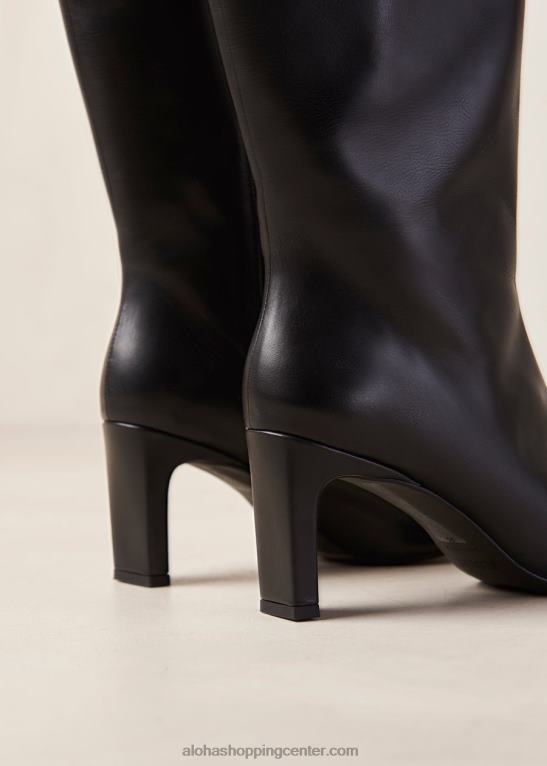 isobel - črni usnjeni škornji ženske Alohas 0D4R8274