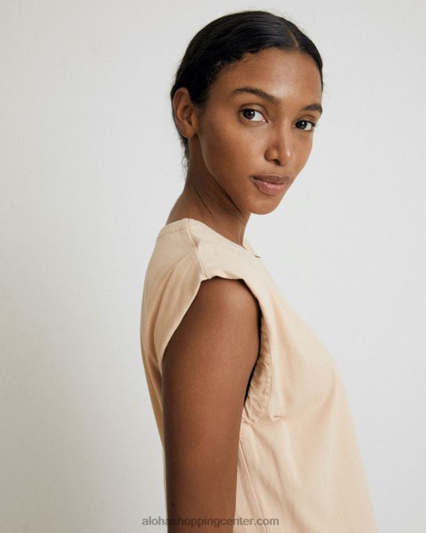 izgubljena - bež bombažna obleka ženske Alohas 0D4R8912