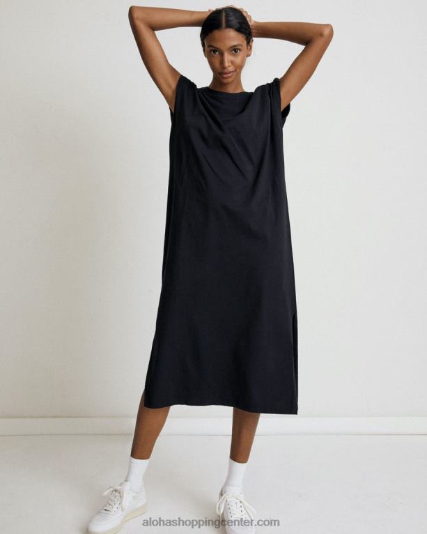 izgubljena - črna bombažna obleka ženske Alohas 0D4R8911