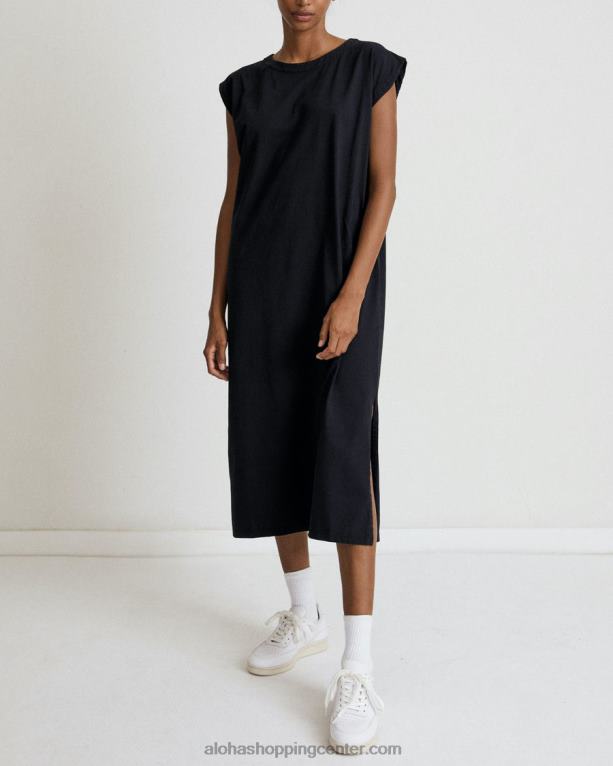 izgubljena - črna bombažna obleka ženske Alohas 0D4R8911