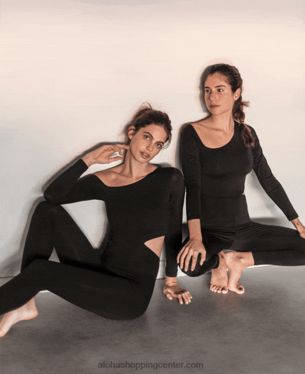 izrezan balerina - črn bodi ženske Alohas 0D4R8900