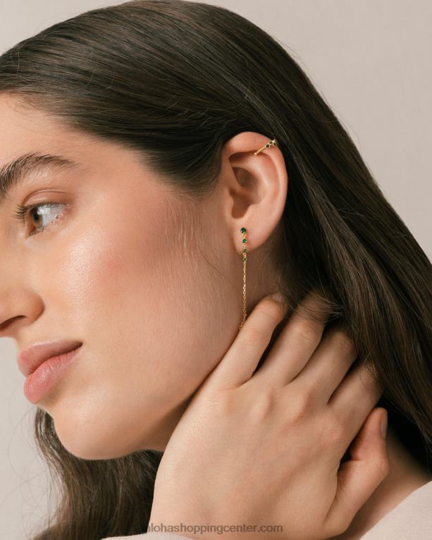 jackfruit - zelen in zlat uhan ženske Alohas 0D4R81114