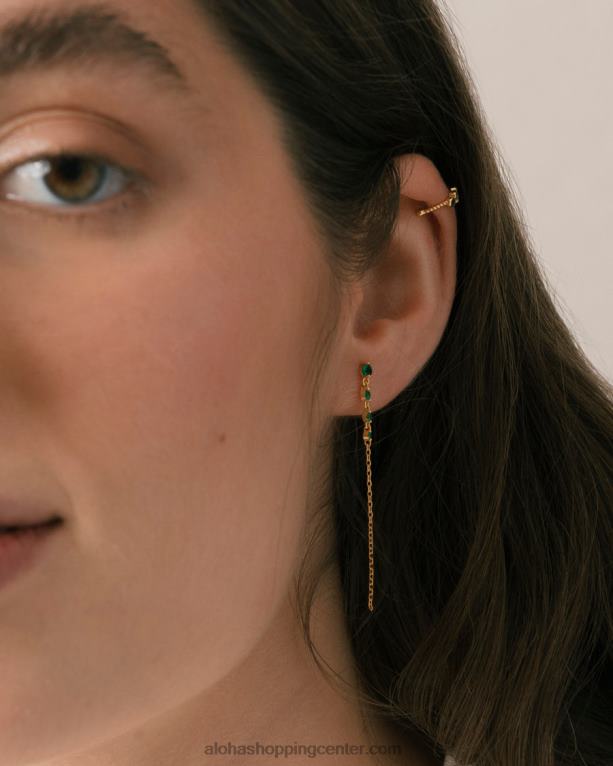 jackfruit - zelen in zlat uhan ženske Alohas 0D4R81114